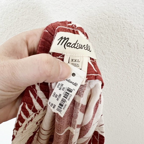 [Madewell] High Rise Pull-On Bermuda Shorts Tropical Vacation Floral NWT Sz XXL - Picture 10 of 11